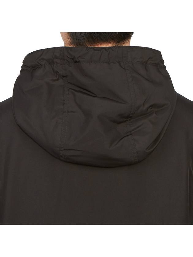 Burberry Men's Equestrian Knight Print Hooded Jacket Black