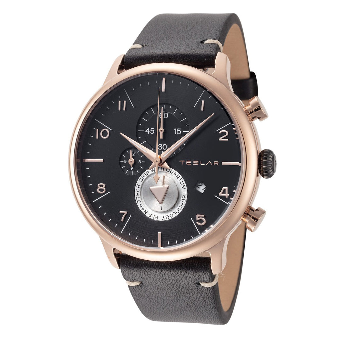 Teslar Men's Re-Balance T-8 44mm Quartz Chronograph Watch