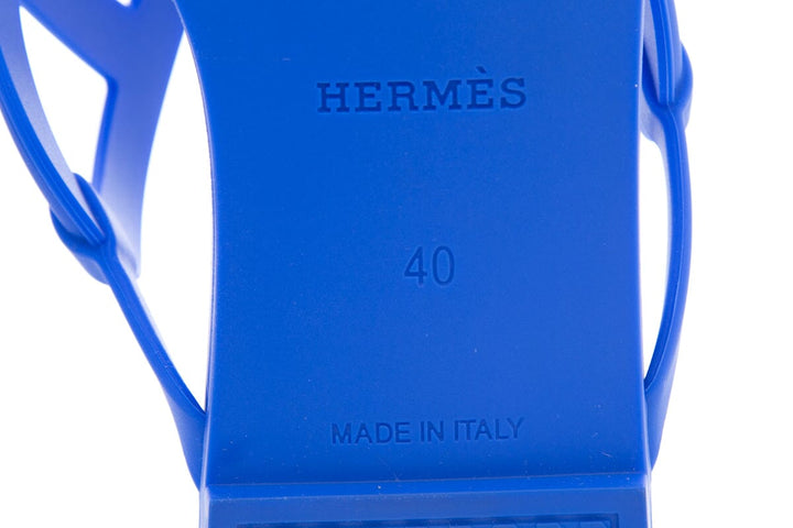 Hermès Blue Egerie Sandals SZ 40