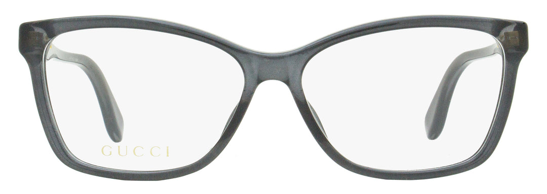 Gucci Women's Rectangular Eyeglasses GG0792O 004 Transparent Gray 55mm