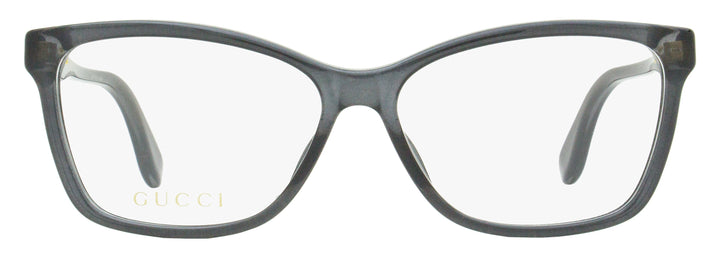 Gucci Women's Rectangular Eyeglasses GG0792O 004 Transparent Gray 55mm