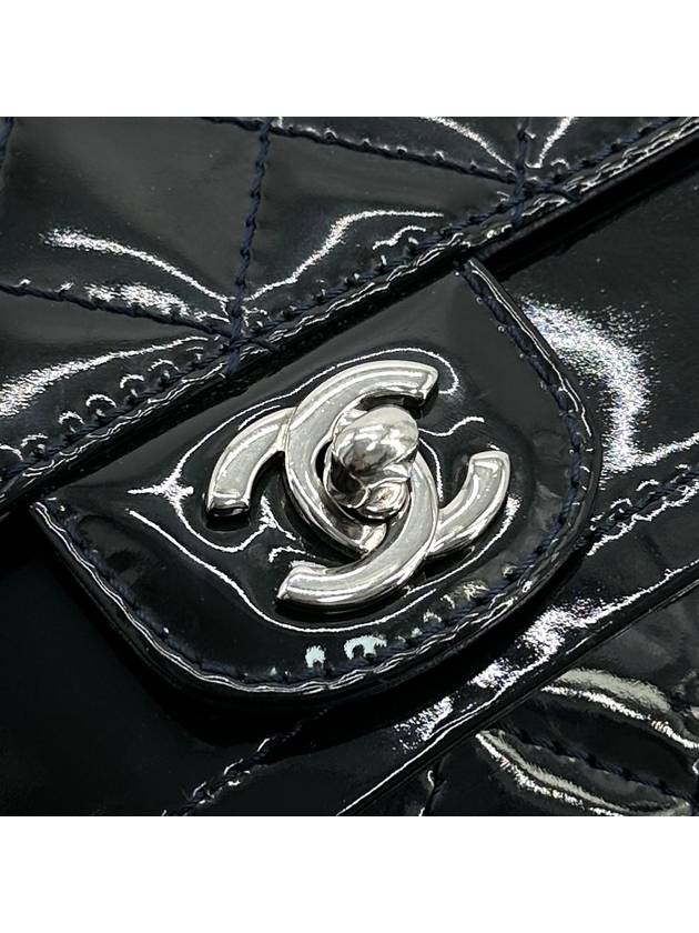Patent flap shoulder bag mini Chanel