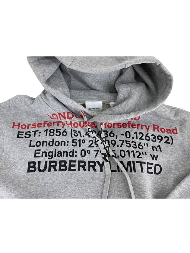 Burberry Location Cotton Hoodie Grey
