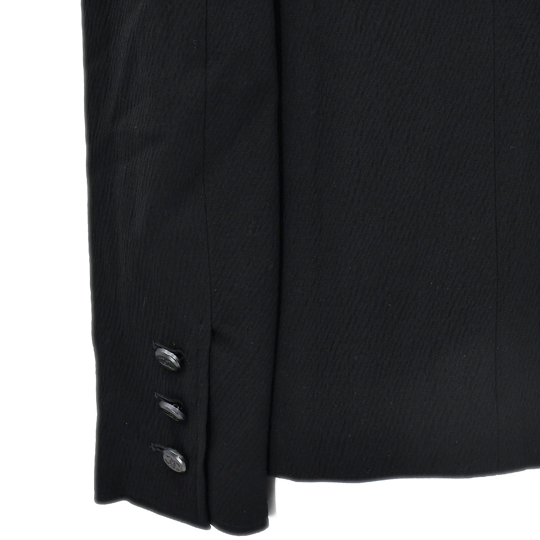 Top Quality Chanel Double Breasted Jacket Black 98A #38