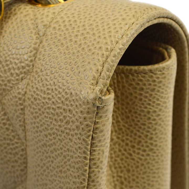 Top Quality Chanel Beige Caviar Medium Diana Shoulder Bag