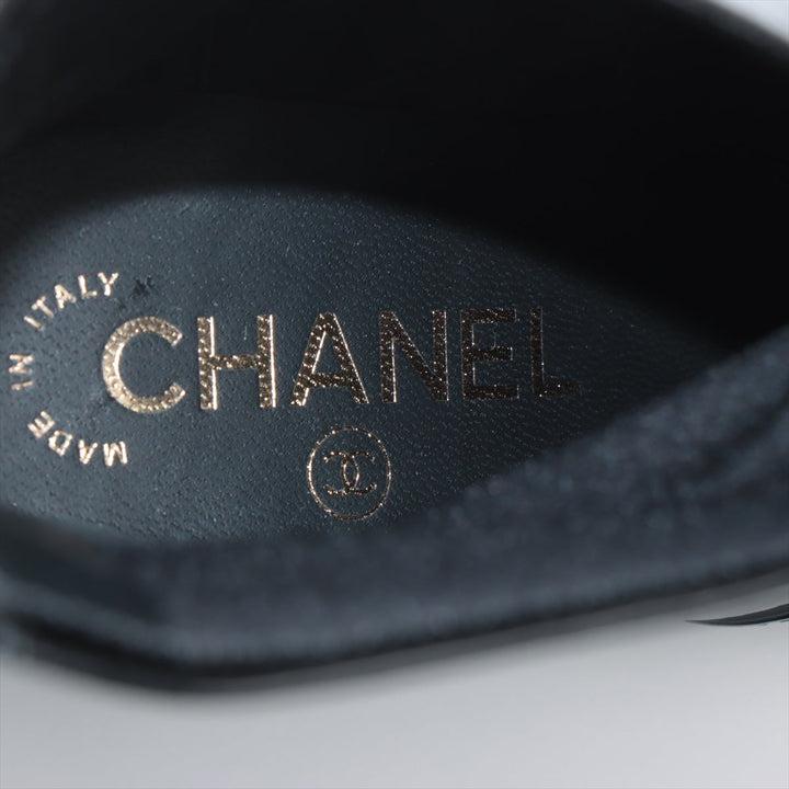 Top Quality Chanel Coco 22C Patent Leather Shoes 37  Black G38472 sux