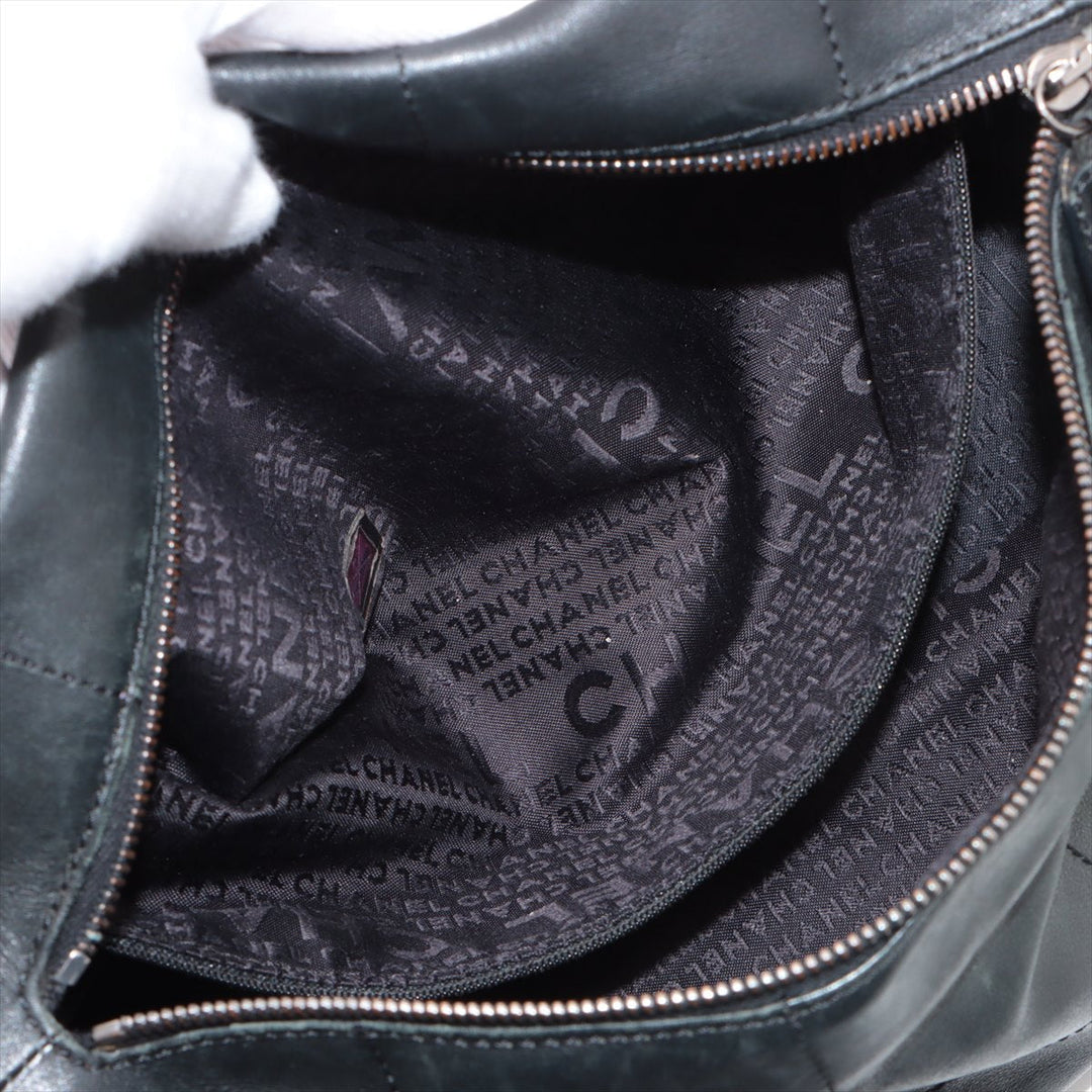 Top Quality Chanel Chocolate Bar  Handbag Black Silver G  7th