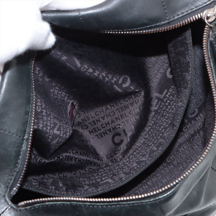 Top Quality Chanel Chocolate Bar  Handbag Black Silver G  7th
