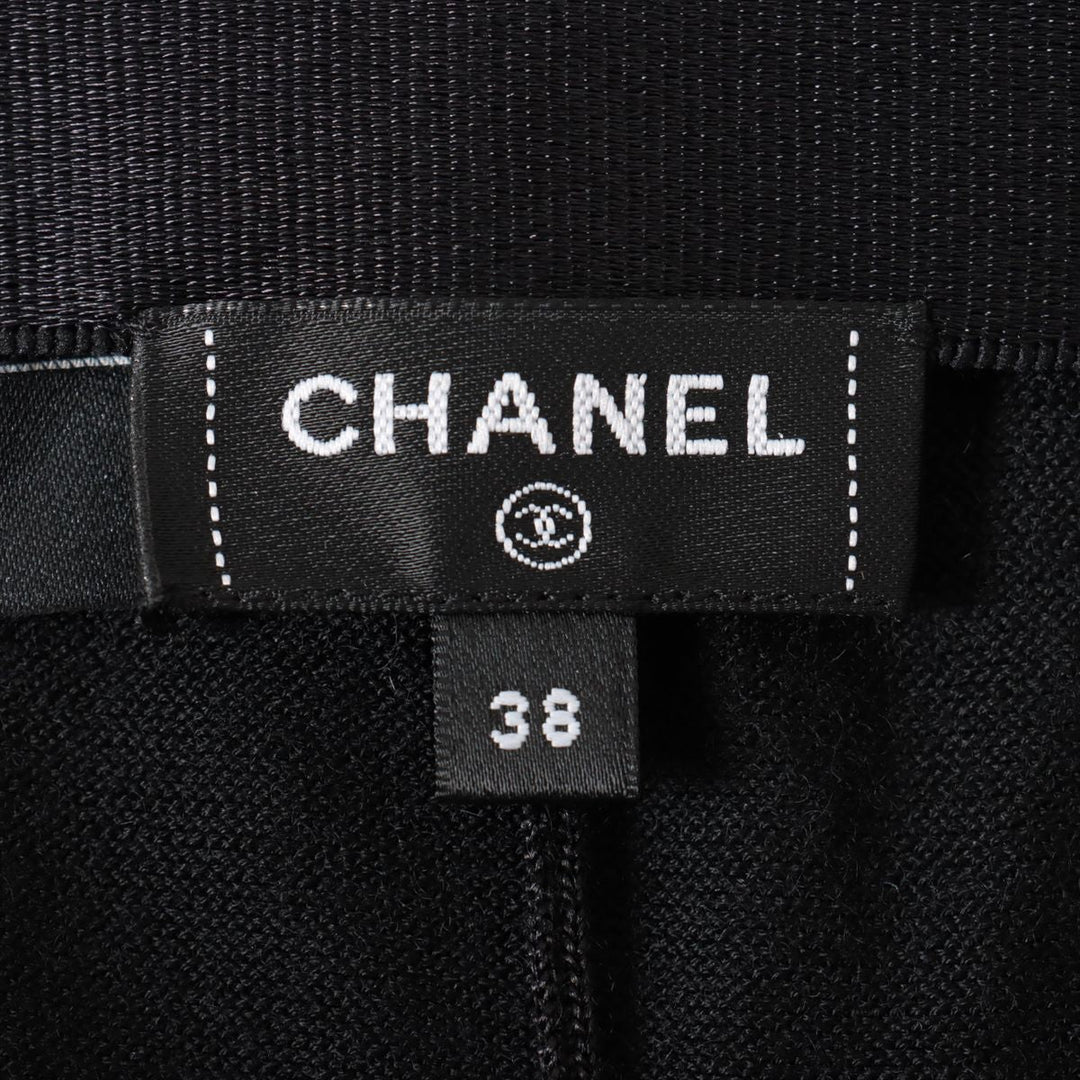 Top Quality Chanel P75 Casimir X Silk Pants 38  Black Ladies