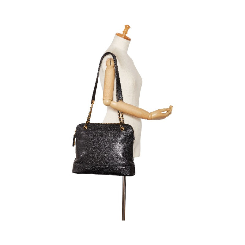 Top Quality Chanel Triple Co. Gold  Chain houlder Bag Black Caviar S  CHANEL