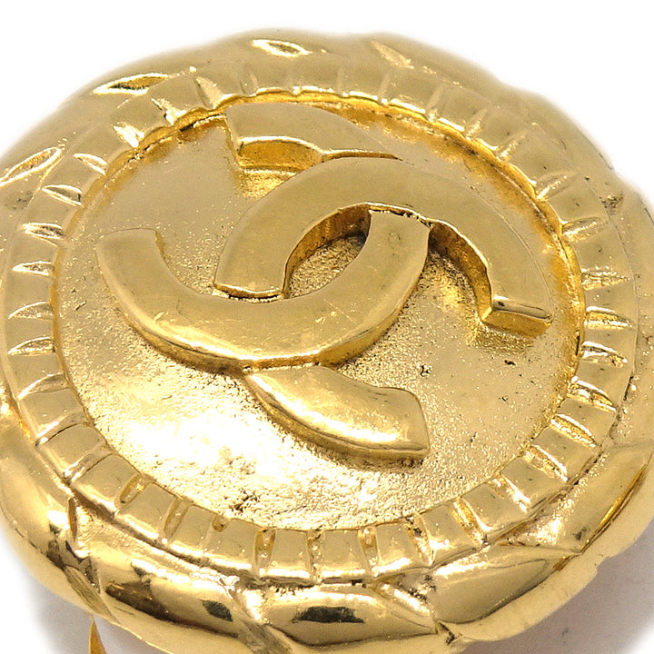 Top Quality Chanel Gold Button Earrings Clip-On 23