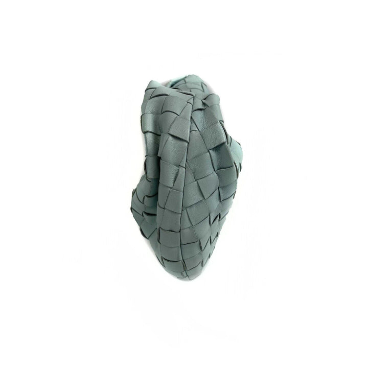 Bottega veneta - Mini Jodie Knotted Leather Washed Teal Blue Teen - Brand New
