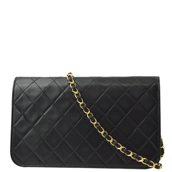 Top Quality Chanel Black Lambskin Pushlock Small Full Flap Shoulder Bag