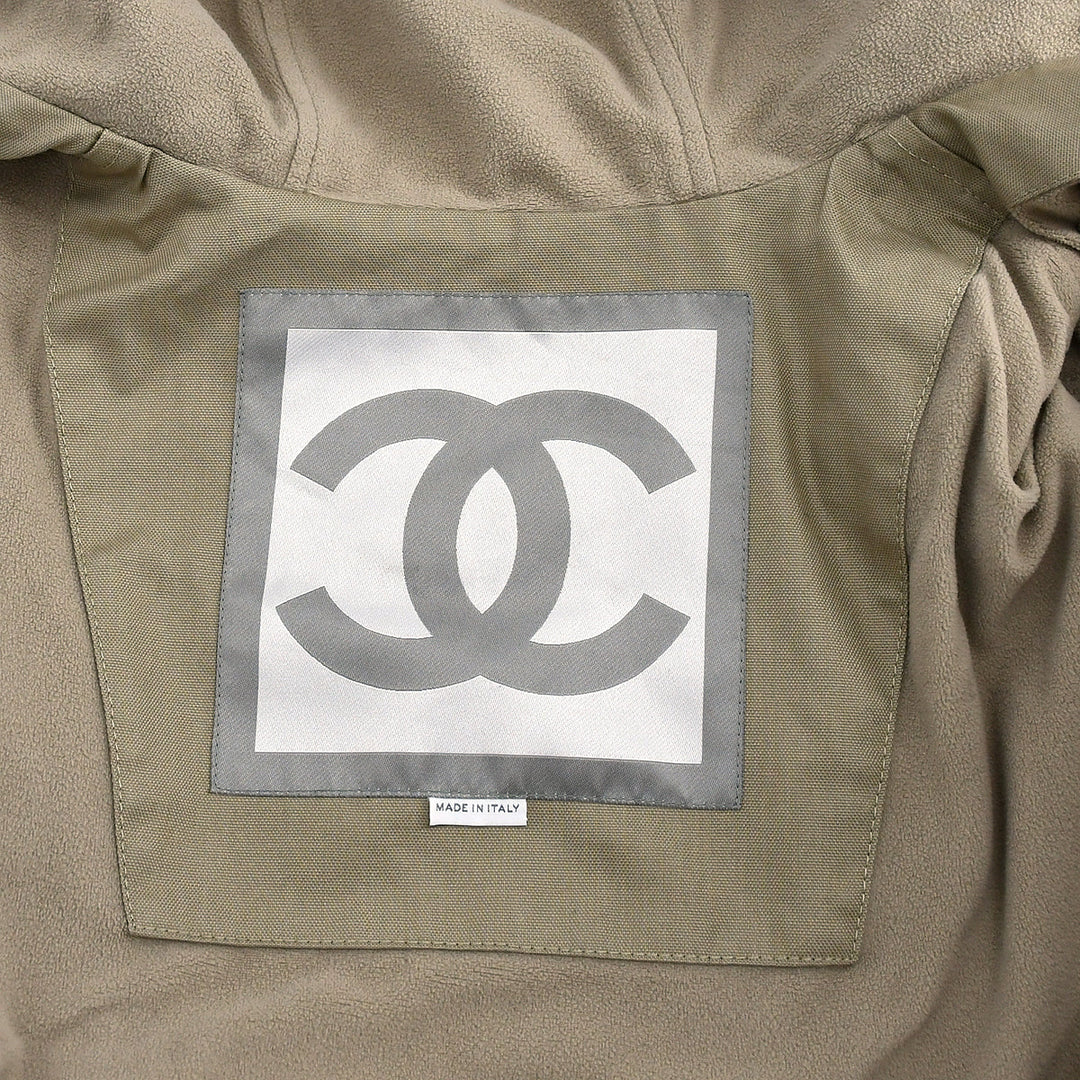 Top Quality Chanel Sport Line Hooded Coat Beige #36