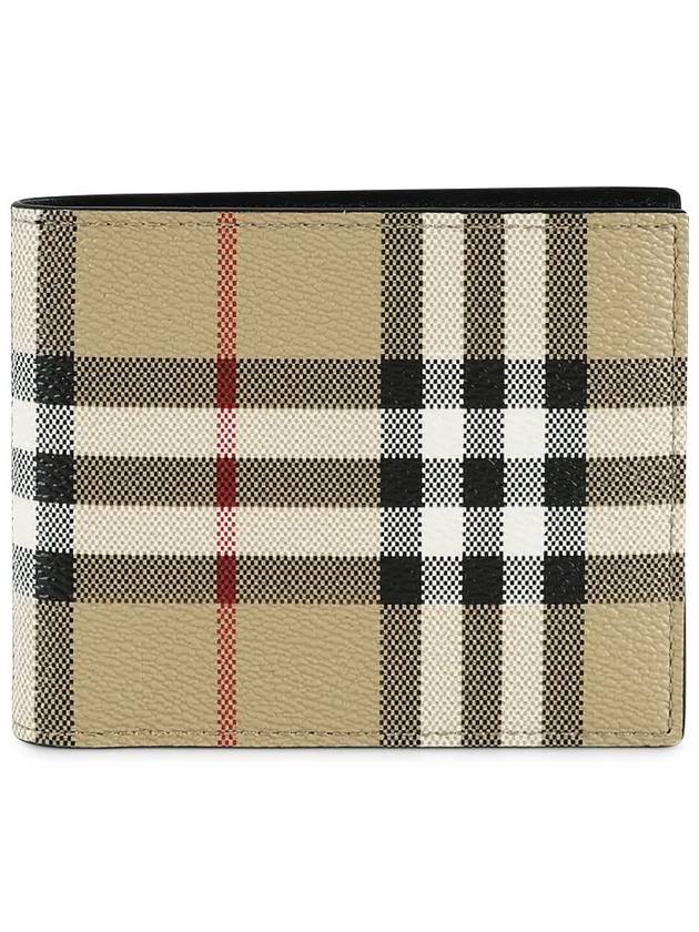 Burberry Men's Vintage Check Pattern Half Wallet Brown
