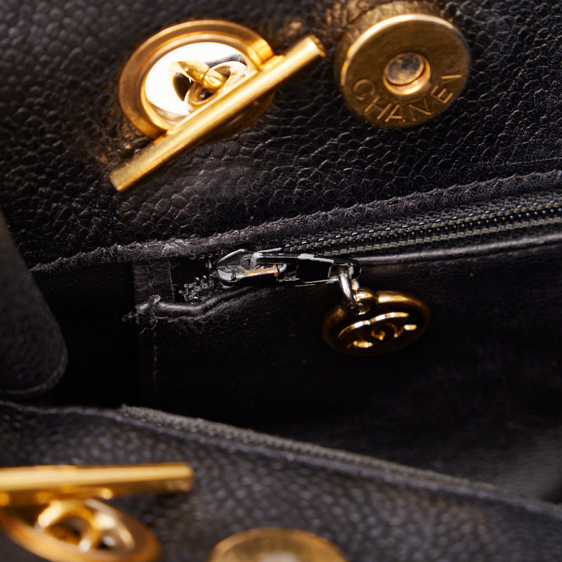 Top Quality Chanel Cocomark Gold  Chain houlder Bag  Bag Black Caviar S  CHANEL