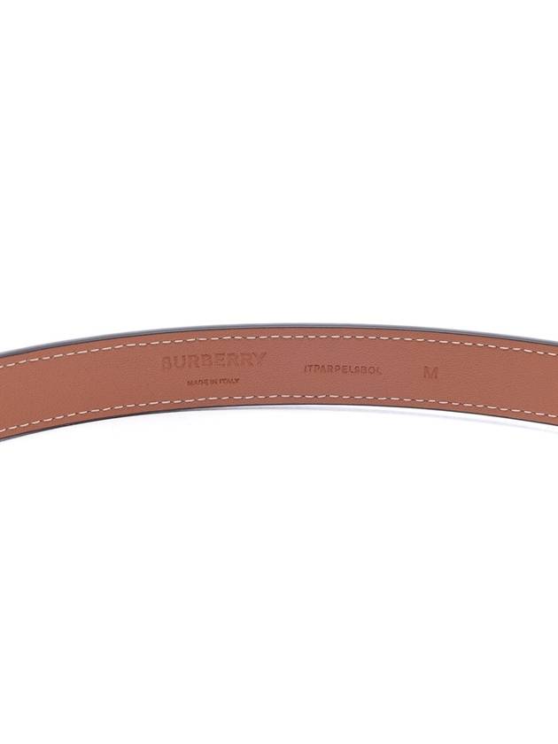 Burberry Logo Check Leather Belt Archive Beige Briar Brown