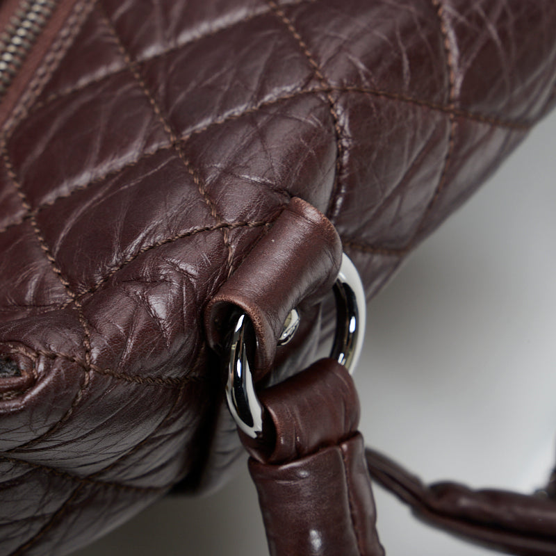 Top Quality Chanel Cocomark  Line Chain Shoulder Bag s Bag Brown Silver Leather Ladies CHANEL