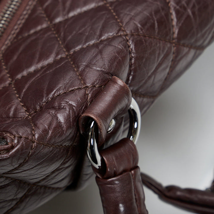 Top Quality Chanel Cocomark  Line Chain Shoulder Bag s Bag Brown Silver Leather Ladies CHANEL