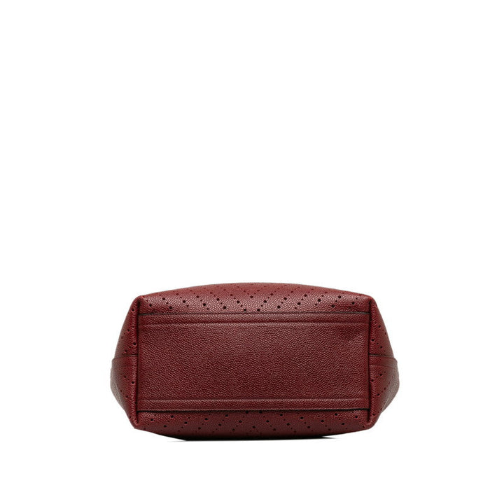 Top Quality Chanel Cocomark V  Chain Shoulder Bag Wine Red Leather Lady Chanel