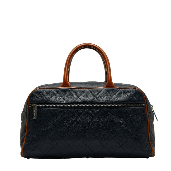 Top Quality Chanel Brown Caviar Bowling Bag 27
