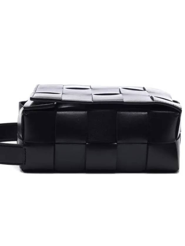 Bottega veneta Cassette Travel Calfskin Pouch Bag Black