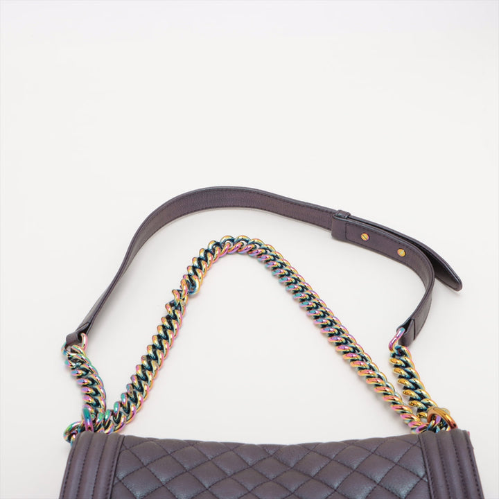 Top Quality Chanel Boy Top Quality Chanel Leather Chain Shoulder Bag Pearl G   A67086