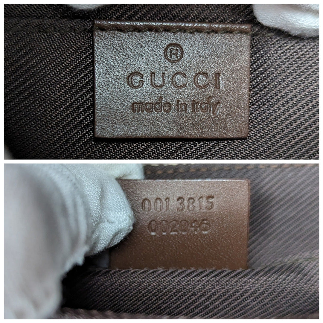 Gucci Vintage Monogram Pochette Flap Shoulder Bag Brown