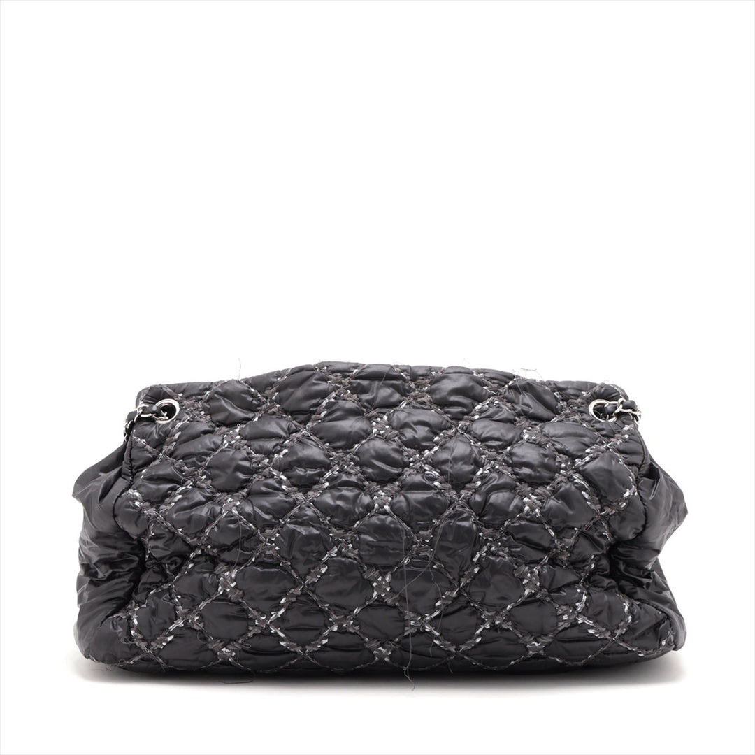 Top Quality Chanel Parivision Nylon Chain Shoulder Bag Black Silver Gold  14th