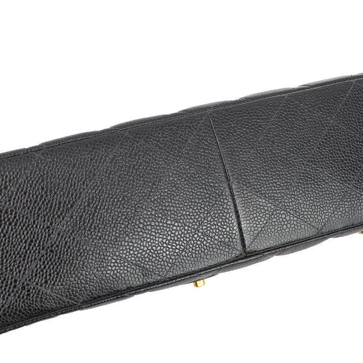 Top Quality Chanel Black Caviar Jumbo Classic Flap Shoulder Bag