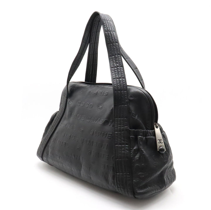 Top Quality Chanel Unlimited Logo Mini Boston Bag  Bag Shoulder Bag Shoulder Bag Black Black A46123
