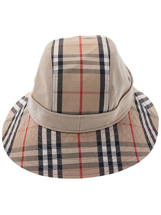 Burberry Check Pattern Bucket Hat Beige