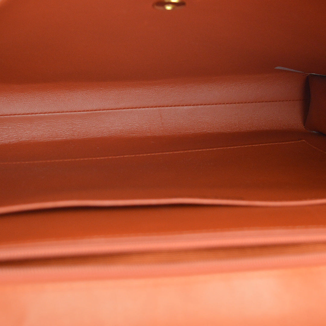 Top Quality Chanel Orange Lambskin Briefcase Business Handbag