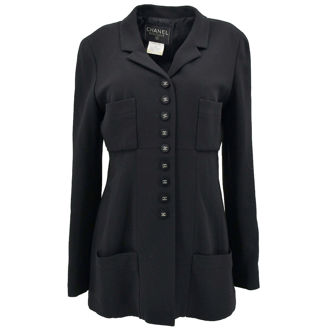 Top Quality Chanel Spring 1996 Single Breasted Jacket Black 96P #40