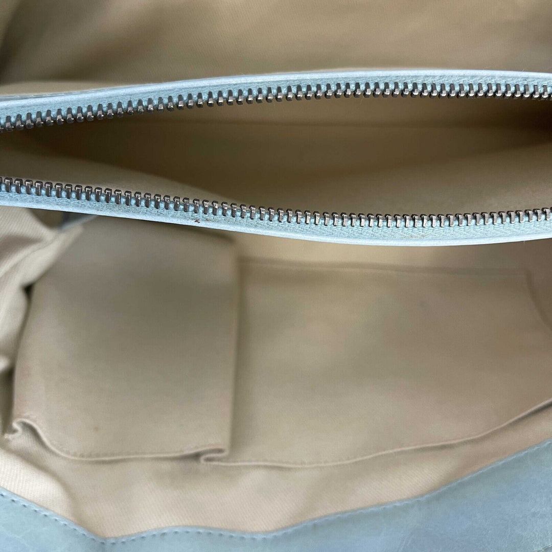 Chanel - Baby Blue Seasonal CC Jumbo Single New - Lambskin / Ruthenium Hardware