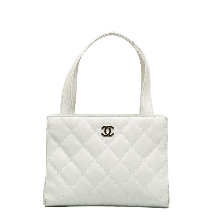 Top Quality Chanel Top Quality Chanel MATRESSE HANDBACK RAMSKIN WHITE LADY'S HANDBACK