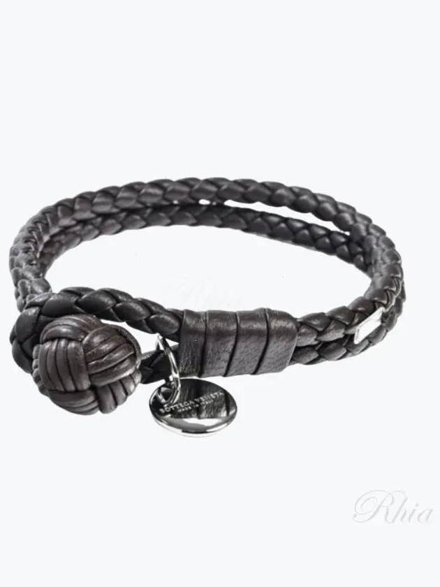 Bottega veneta Intrecciato Double Weaving Bracelet Brown