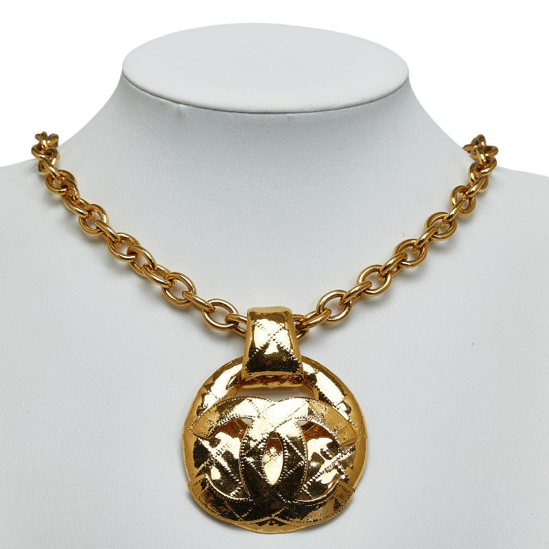 Top Quality Chanel vintage cocomark big mattress chain necklace gold makeup ladies Chanel