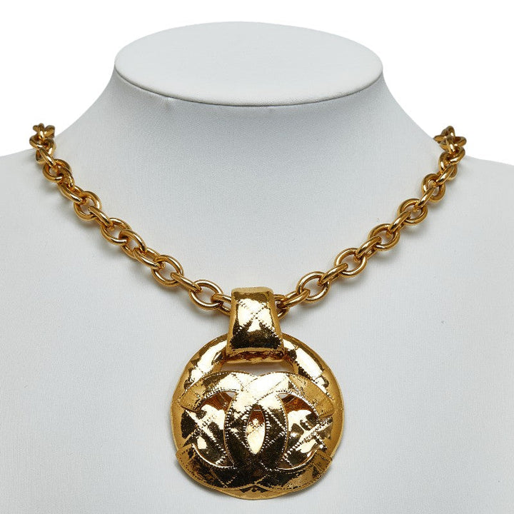 Top Quality Chanel vintage cocomark big mattress chain necklace gold makeup ladies Chanel