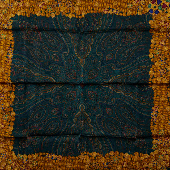 Top Quality Chanel Paisley Cocomark carf Green Multicolor Silk  Chanel