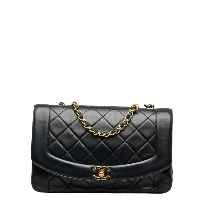 Top Quality Chanel Mattress Diana 25 Chain houlder Bag Black Leather Lady Chanel