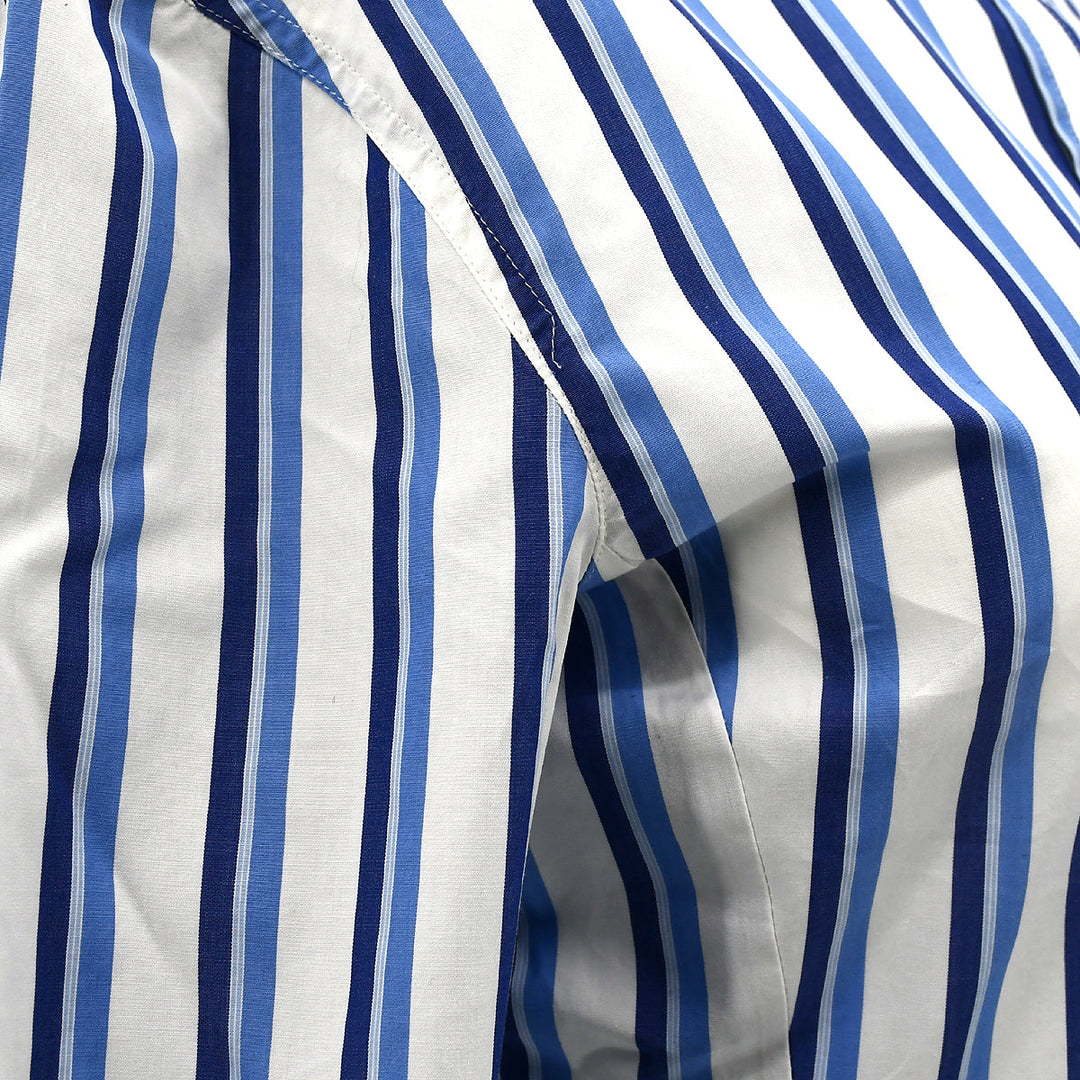 Top Quality Chanel Shirt Blouse White Blue