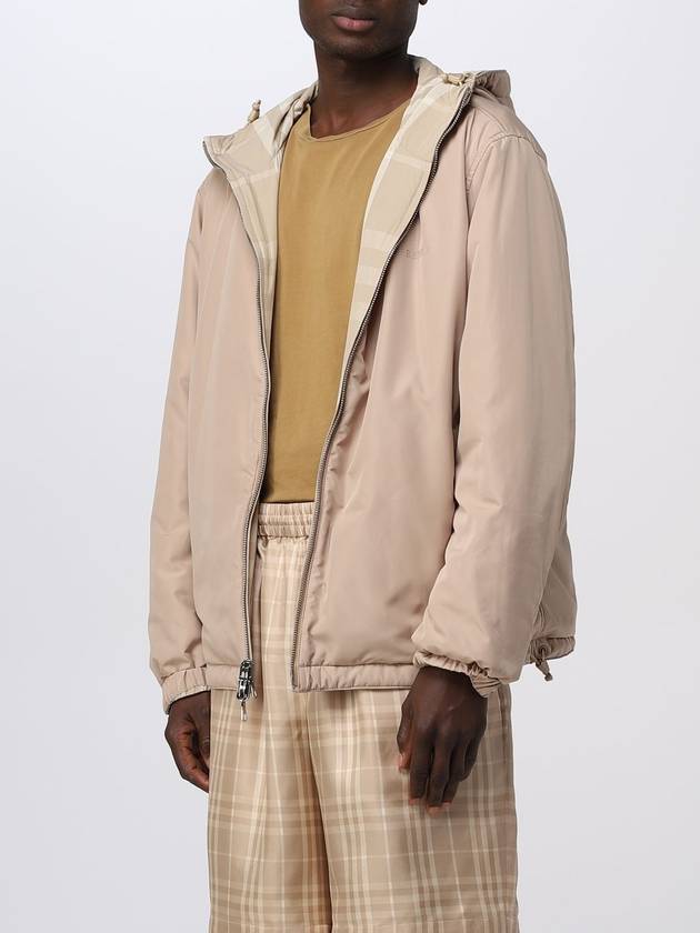 Burberry Check Nylon Reversible Hooded Jacket Soft Fawn