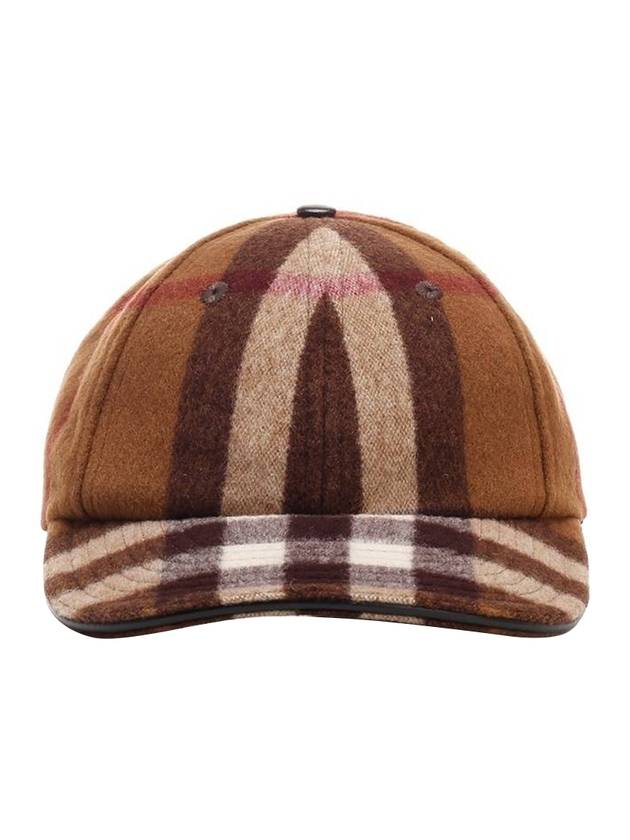 Burberry House Check Wool Ball Cap Brown