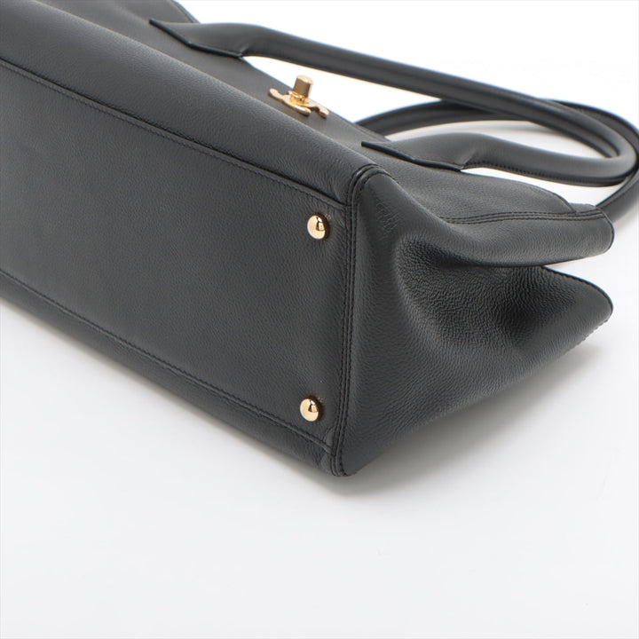 Top Quality Chanel Executive Leather Tote Bag Black Gold  17th