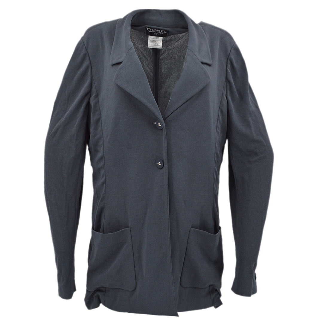 Top Quality Chanel Single Breasted Jacket Gray 98C #44