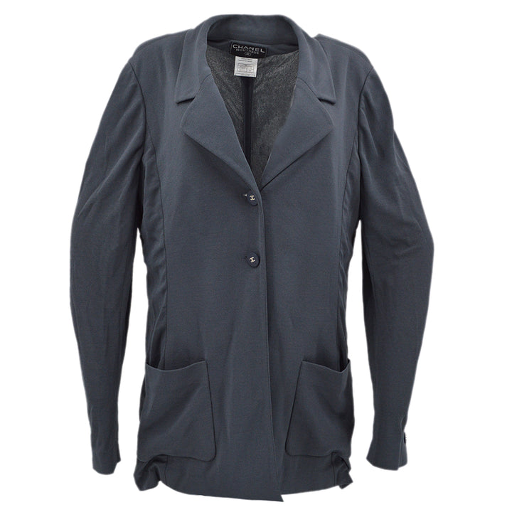 Top Quality Chanel Single Breasted Jacket Gray 98C #44