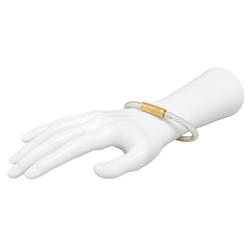 Top Quality Chanel  Pearl Bracelet White Gold Vinyl   Chanel