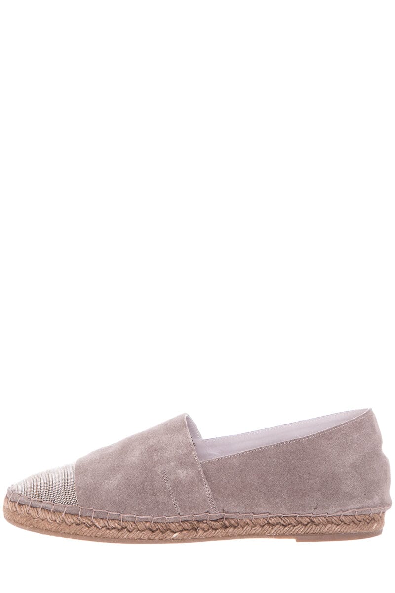 Brunello Cucinelli Taupe Suede Espadrille SZ 40.5