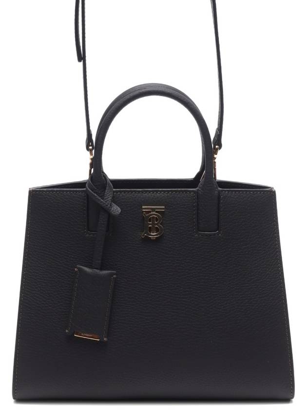 Burberry Frances Grainy Leather Mini Tote Bag Black